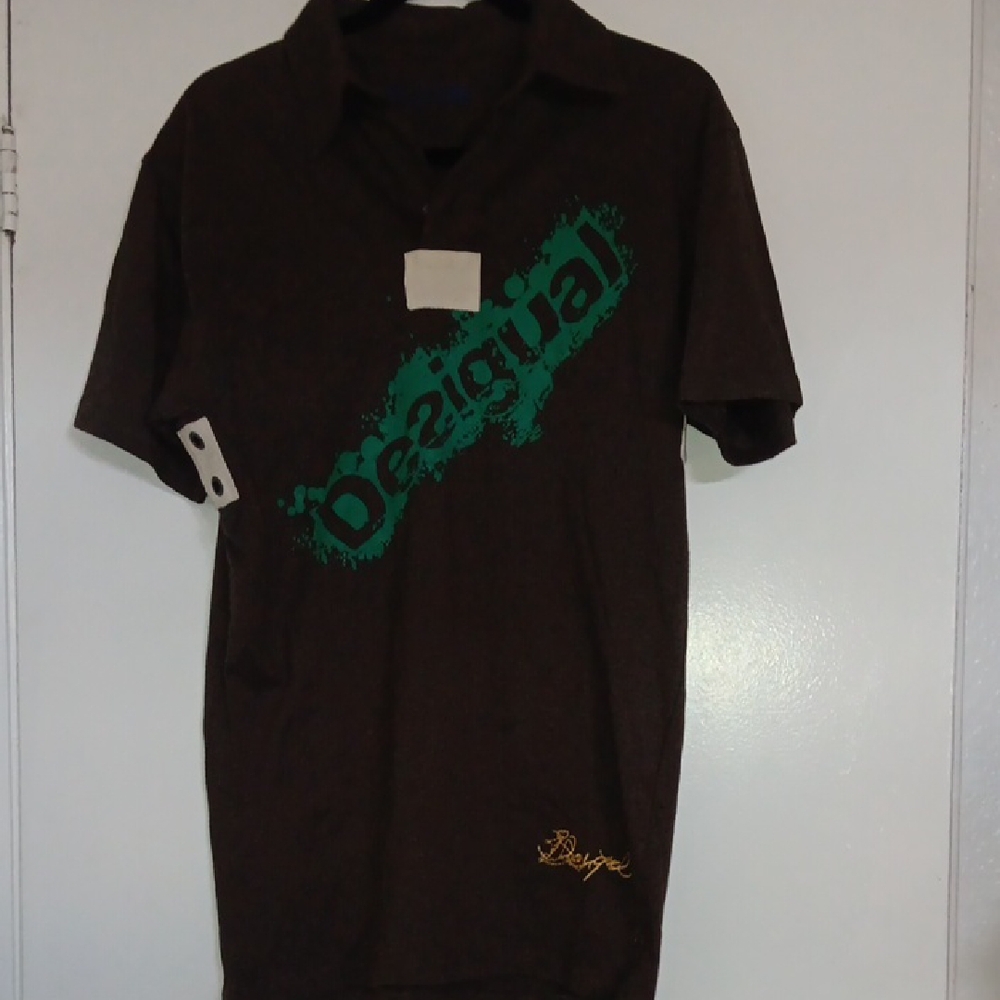 Desigual Men's Dark Brown Polo